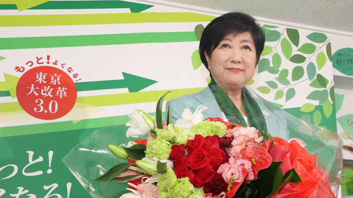 Tokyo governor Koike sweeps to third term